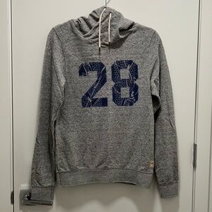 Scotch & Soda Gray Hoodie with Blue Number Print